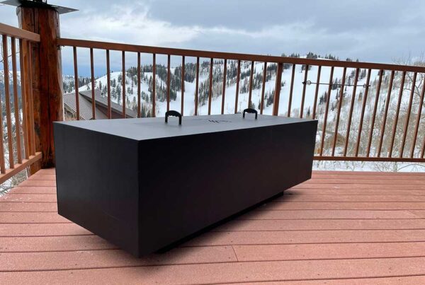 La Sal Fire Table Porch Moutain Snow
